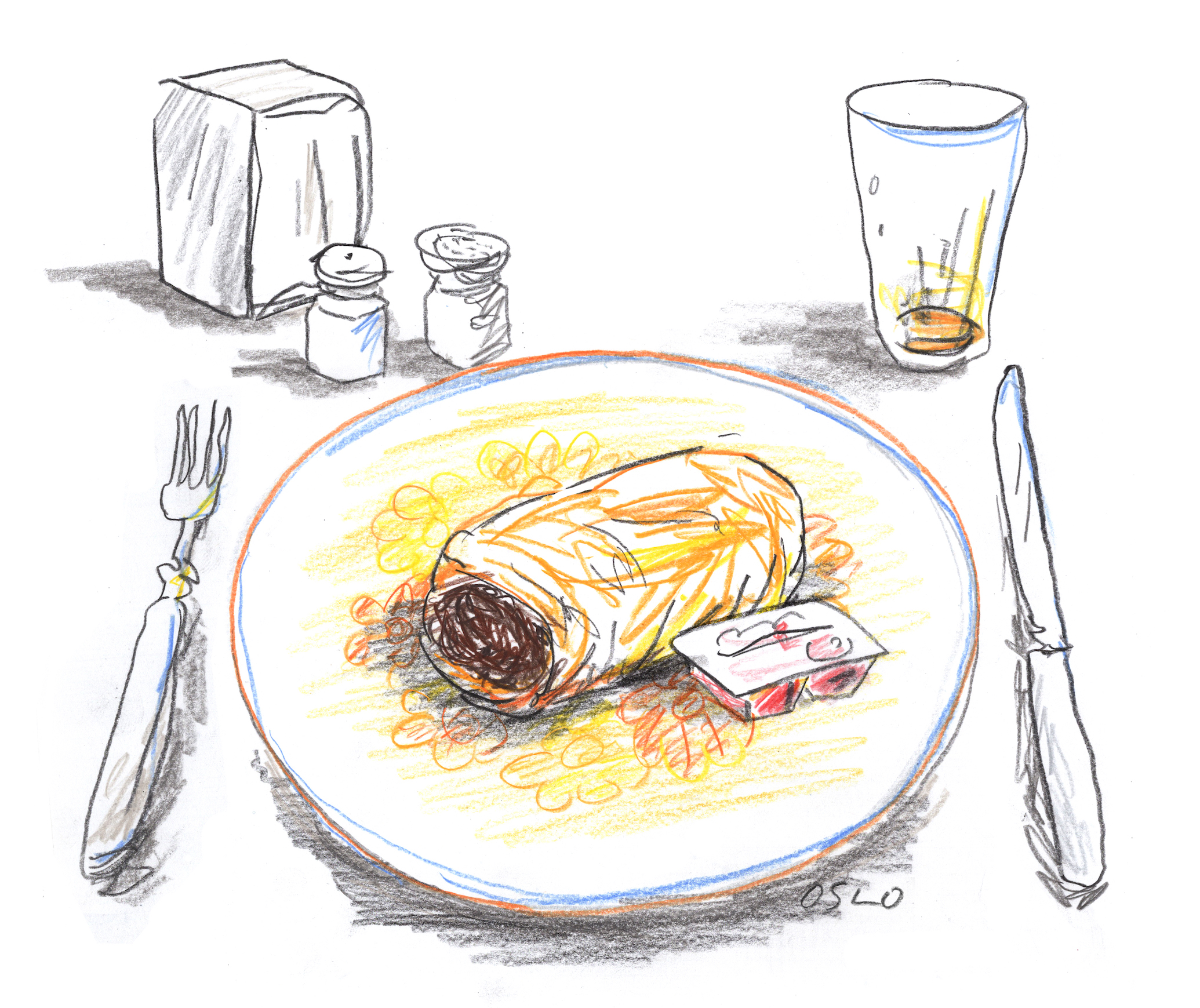 Sketch of a sausage roll