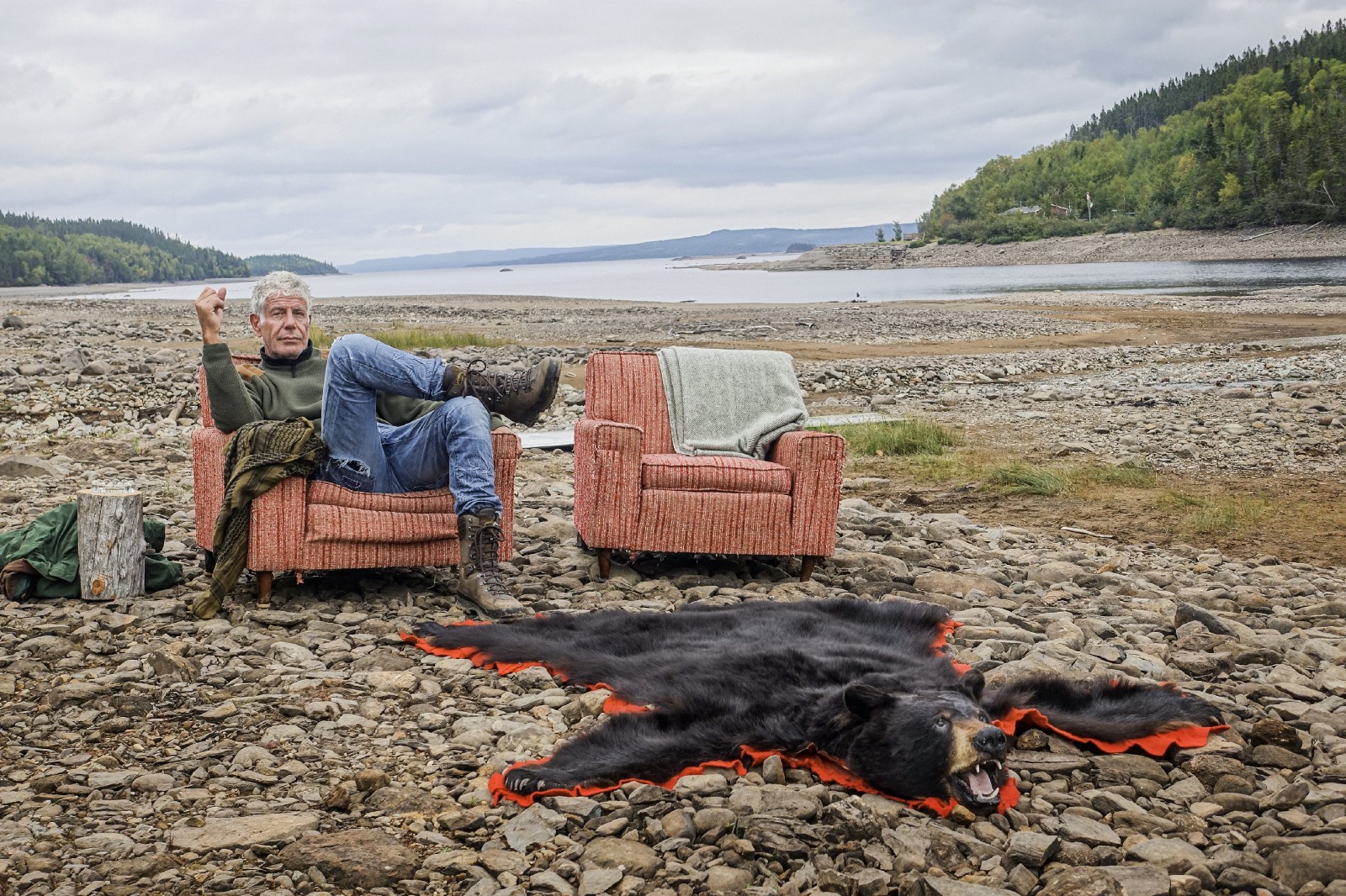 Anthony Bourdain in Newfoundland for 'Parts Unknown' TV series. Courtesy of CNN